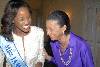 Photo 3 (492Wx330H) - Sara and chaperone Bev Corke seem to find something very hilarious prior to being received by their Excellencies 