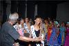 Photo 1 (500Wx335H) - Professor Rex Nettleford, founder of NDTC welcomes contestants backstage after a Season of Dance Performance 